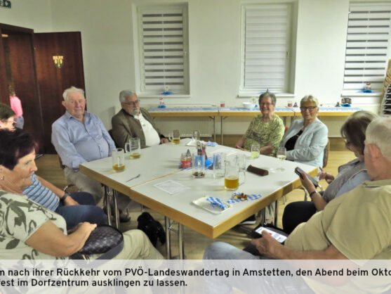 Bild: Mitglieder des PVÖ Seefeld-Kadolz im Dorfzentrum